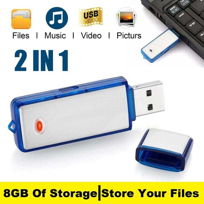 USB 8 GB cu inregistrare voce. Nou!