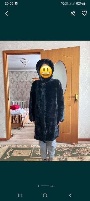 Шуба норковая трансформер размер 46