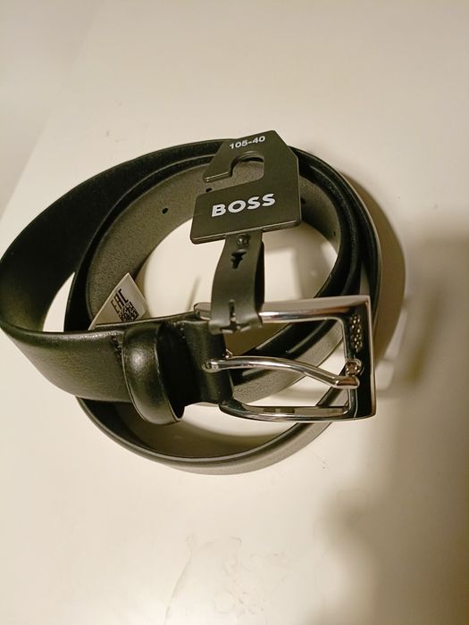 Curea Boss piele neagră 105