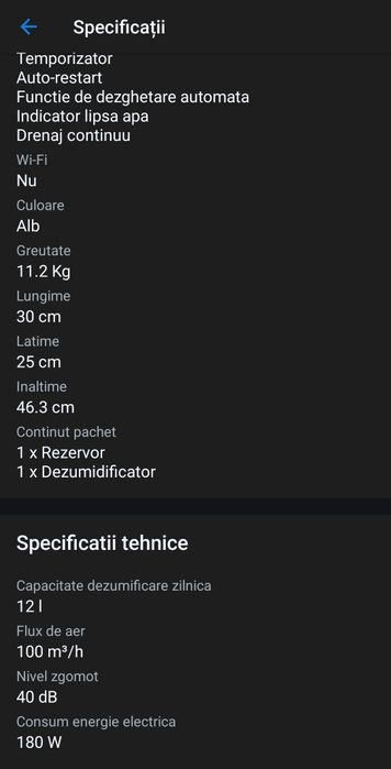 Dezumidificator Star Light 2.6l