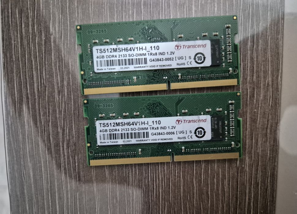 Vând Memorie Ram pentru laptop - 4GB/8GB - DDR4 2133mhz, So-dimm, Noi
