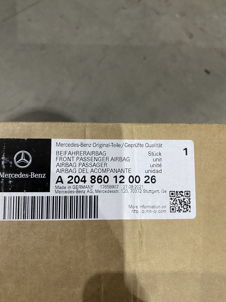 Airbag nou pasager fata Mercedes C class W204