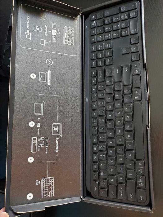 Клавиатура Logitech MX Keys (чёрная) + мышь MX Master 3S (чёрная)