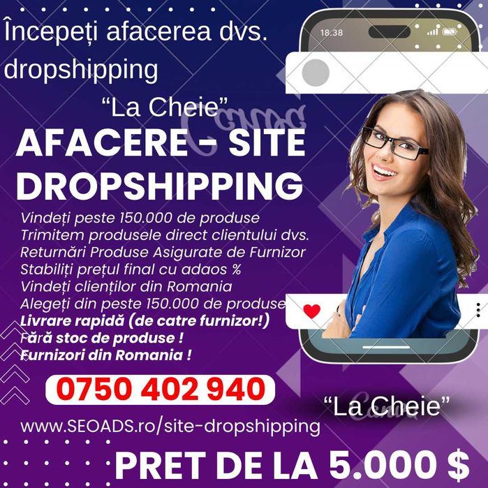CREARE SITE DROPSHIPPING de la 850$ - Creare Magazin Online PRO 2025