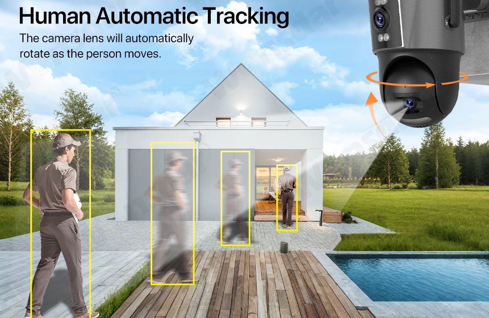 camera solară 4G AOV cu 2 lentile 4K din 2025 Inregistreaza non stop