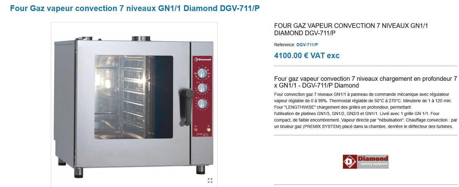 Cuptor / convectomat gaz Italia - 7 tavi GN 1/1 - 2019- 30 % din pret