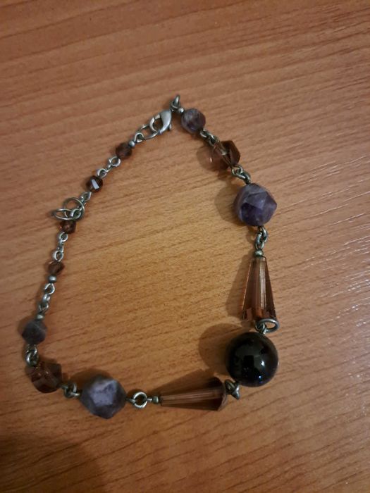 Set Bratara plus cercei, din cristal ametist