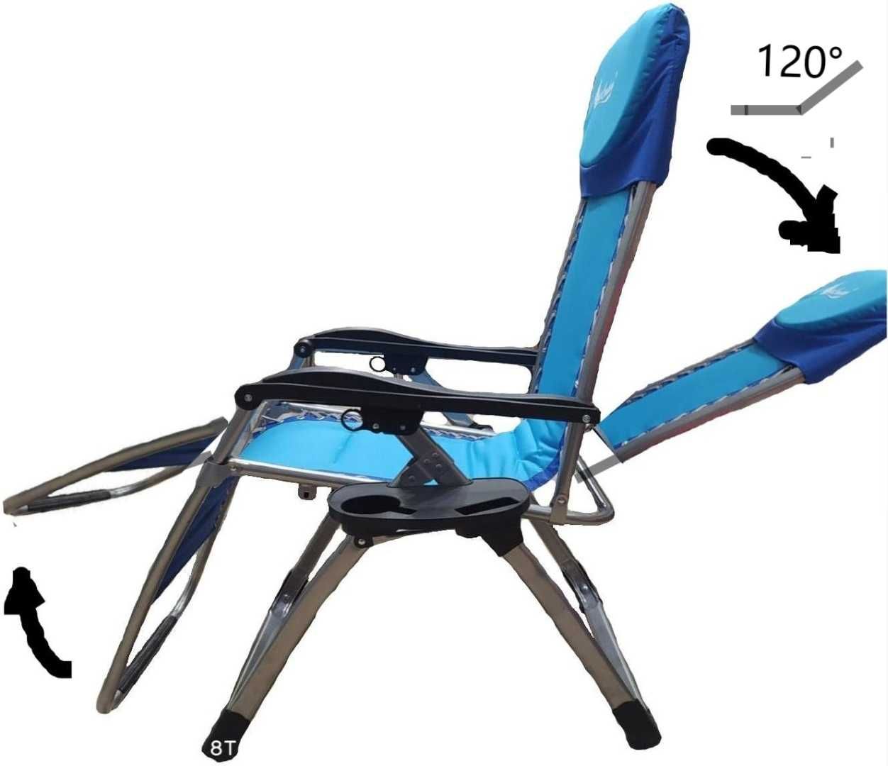 Mir Camping CF-0938 голубой Складной шезлонг-лежак-кресло