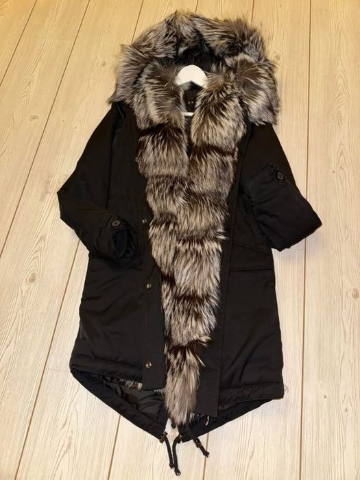 Parca cu blana de vulpe(impermeabila)