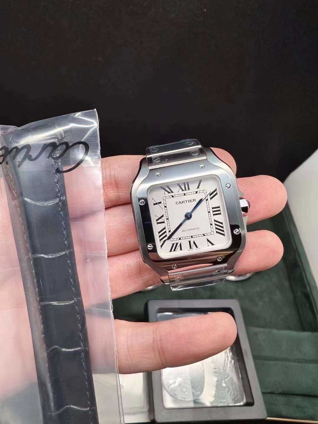 Cartier Santos 100 Argintiu