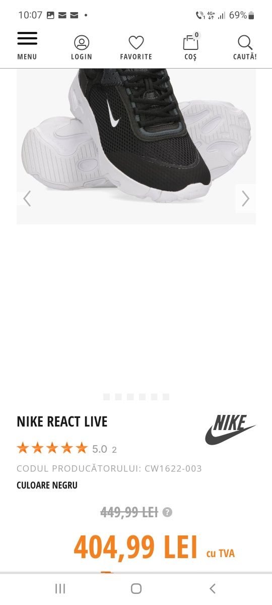 Adidasi Nike react live(de dama)