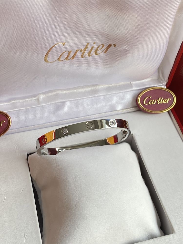 Brățară Cartier LOVE 16 Aur Alb 18K Diamond