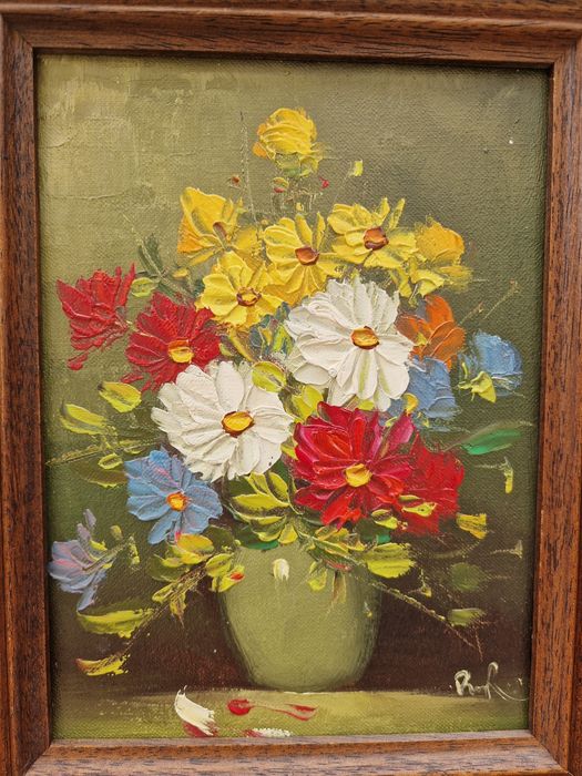 Натюрморт уникален авторски масло платно  рамка