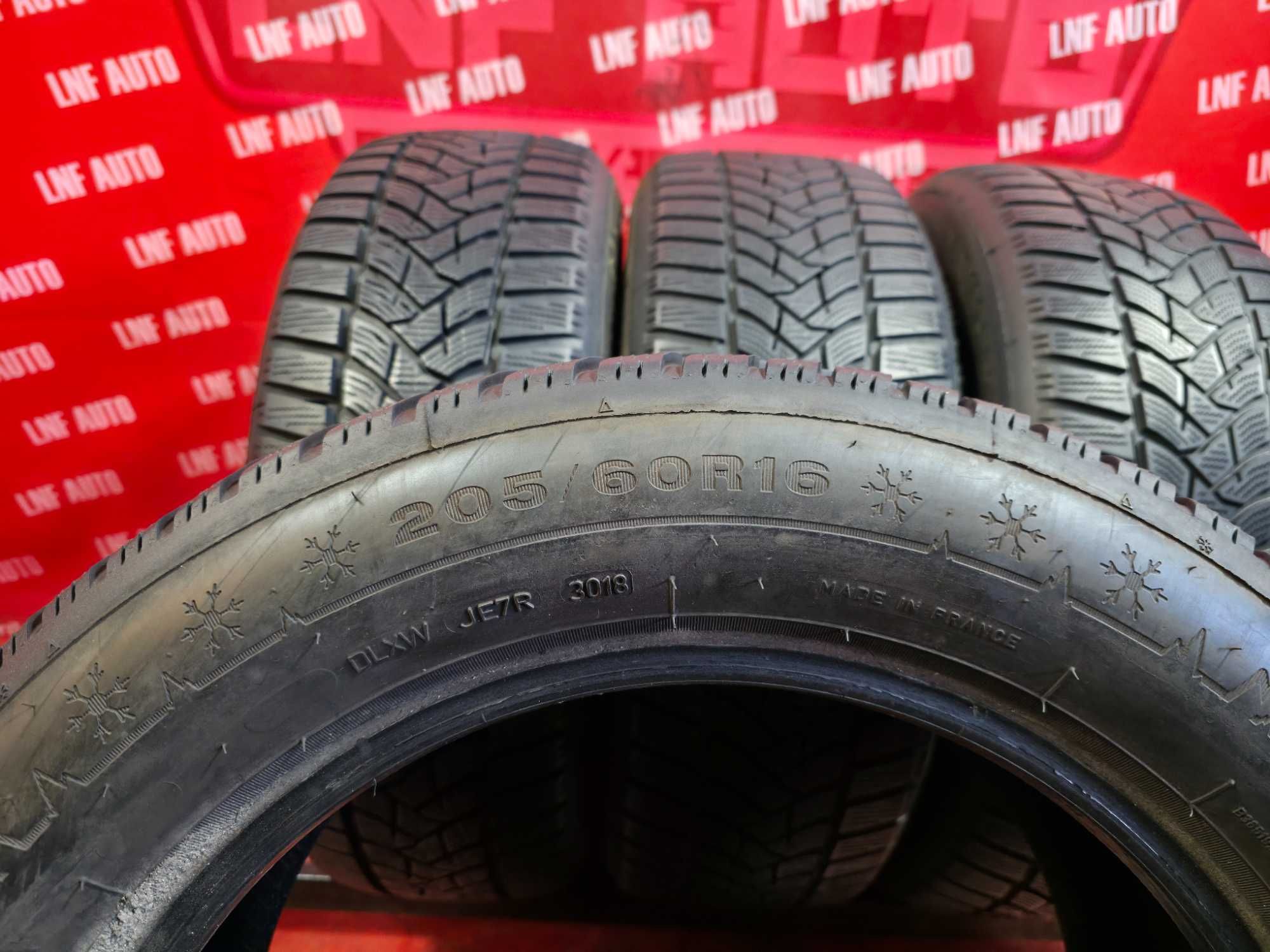 Anvelope de IARNA - 205/60/16 - DUNLOP - 5.69 / 7.57 MM - DOT 2018 !