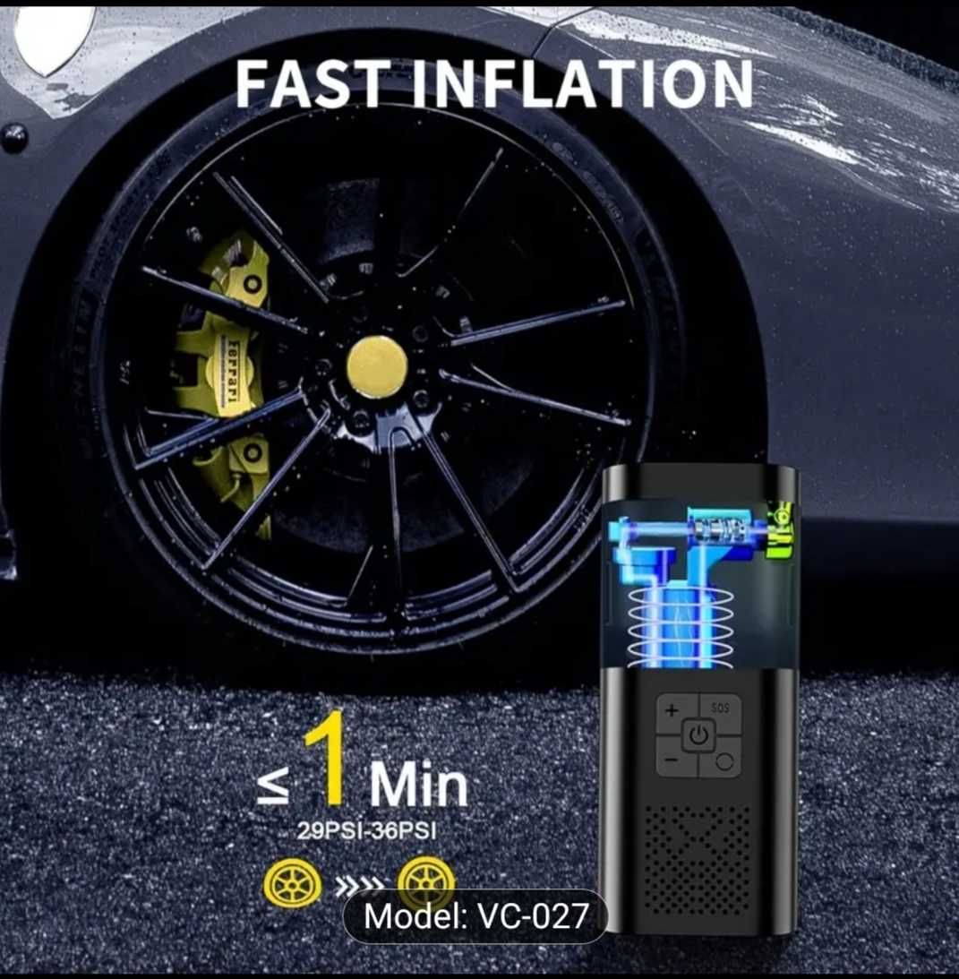 Portable Tyre Air Compressor Преносим въздушен компресор за гуми/топки
