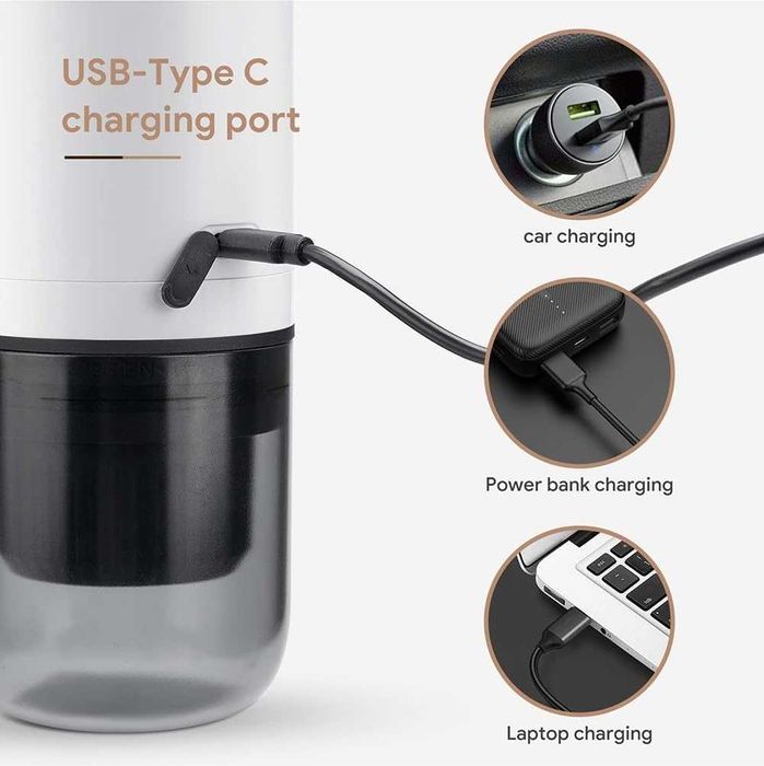 Преносима машина за еспресо BENFUCHEN за пътуване, USB-C зареждане