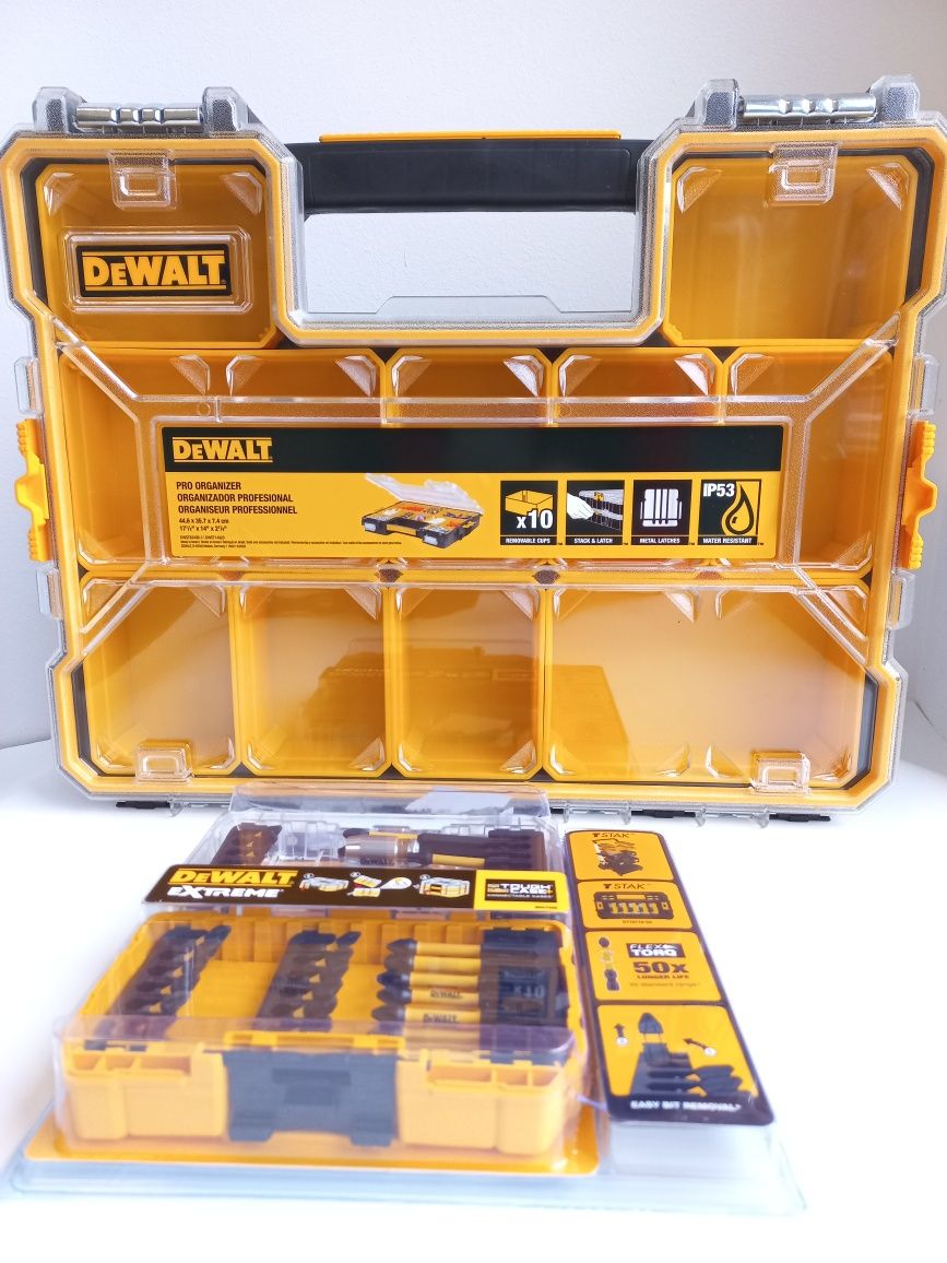 Комплект Битове и накрайници DeWALT 37 части с Куфар Органайзер