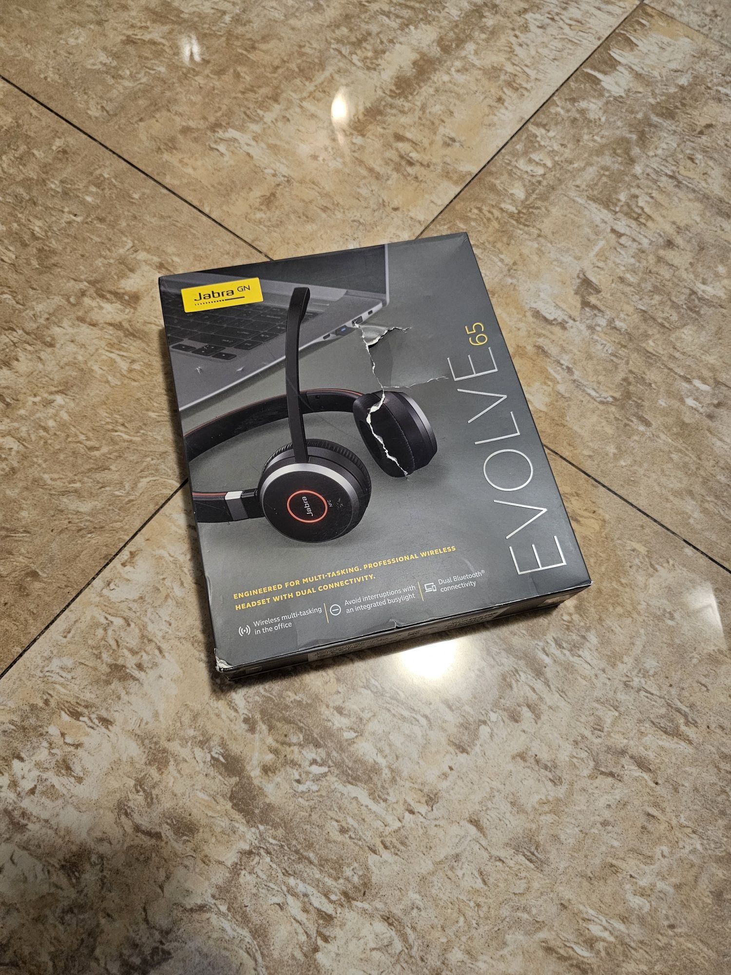 Casti Jabra EVOLVE 65 SE MS fara fir, Biaural, On-Ear, cu microfon, co