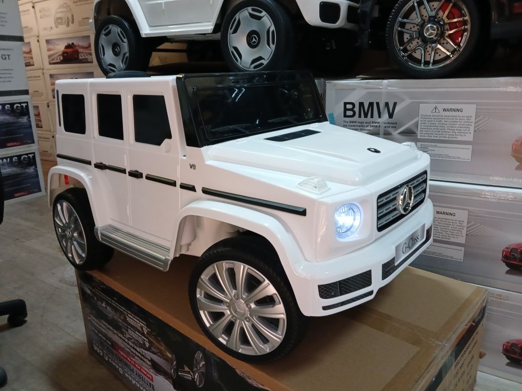 Чисто нови!Промоция!Акумулаторен джип Mercedes G500 .меки гуми,12волта