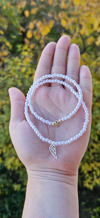 Colier din fir transparent aur 14k