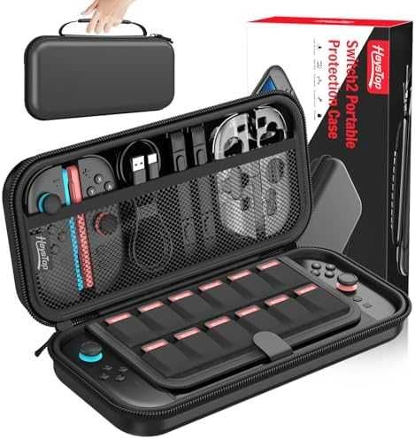 Твърд защитен калъф за Nintendo Switch 2 място за 12 игри и аксесоари