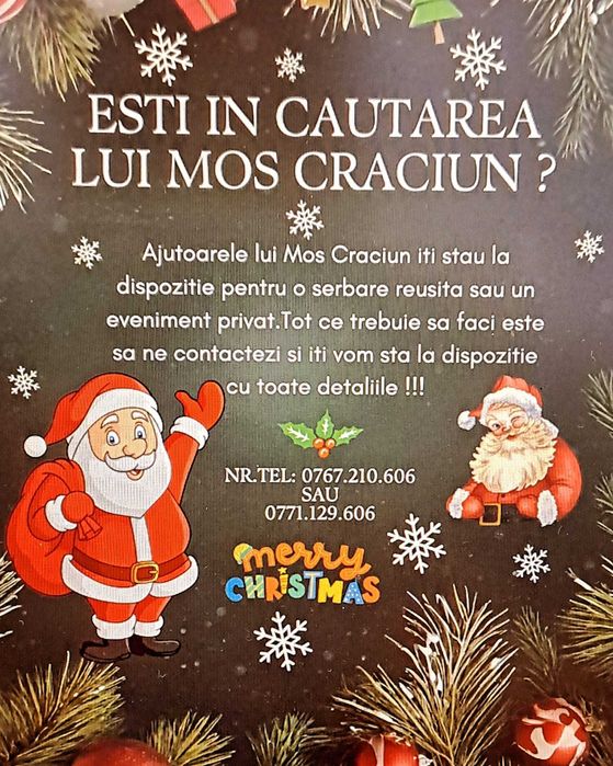 Mos Craciun- pentru evenimente reusite !