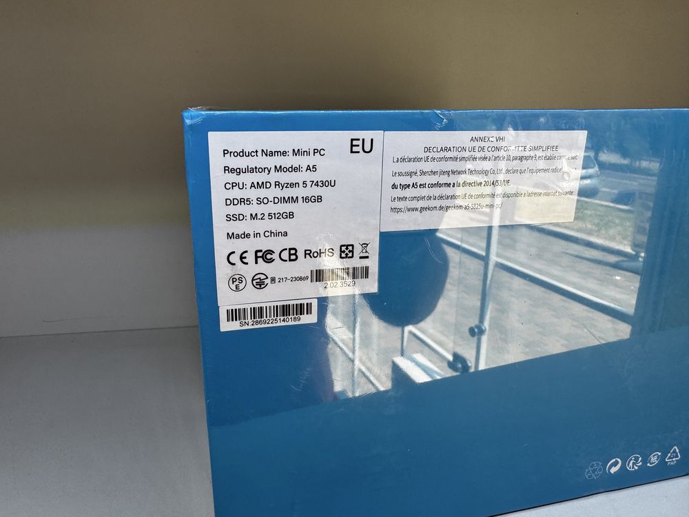 Mini Pc Geekom A5 Amd Ryzen 5 7430U