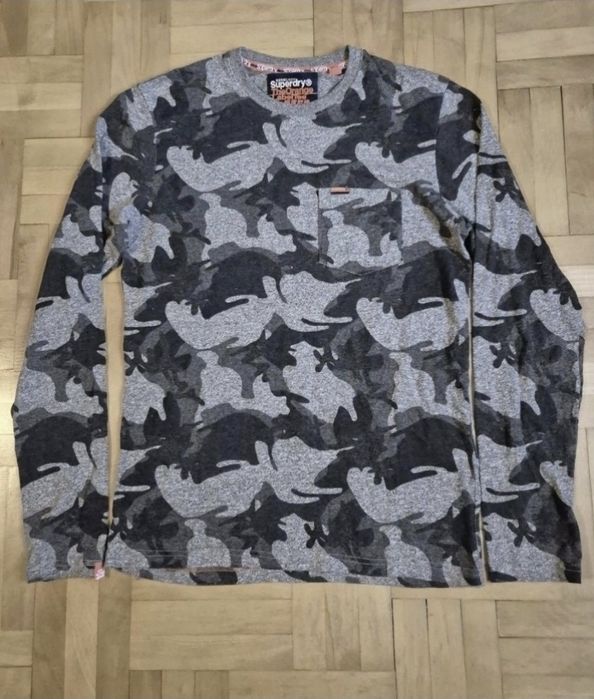 Tricou cu mânecă lungă / Bluza Superdry Bărbați, model Camuflaj - S
