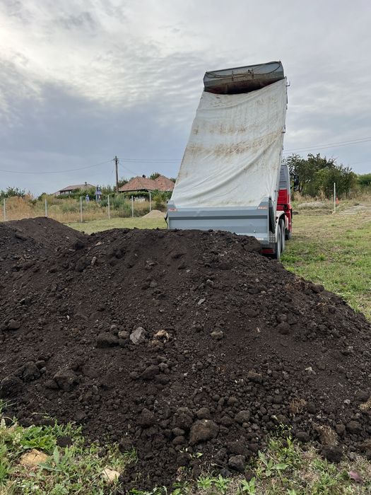 Pamant negru vegetal si nisip natural