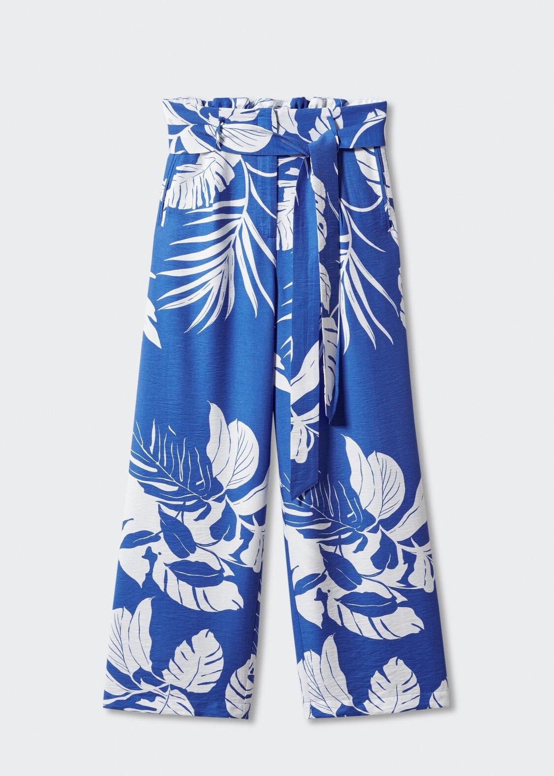 MANGO. Plus size. Тропические брюки