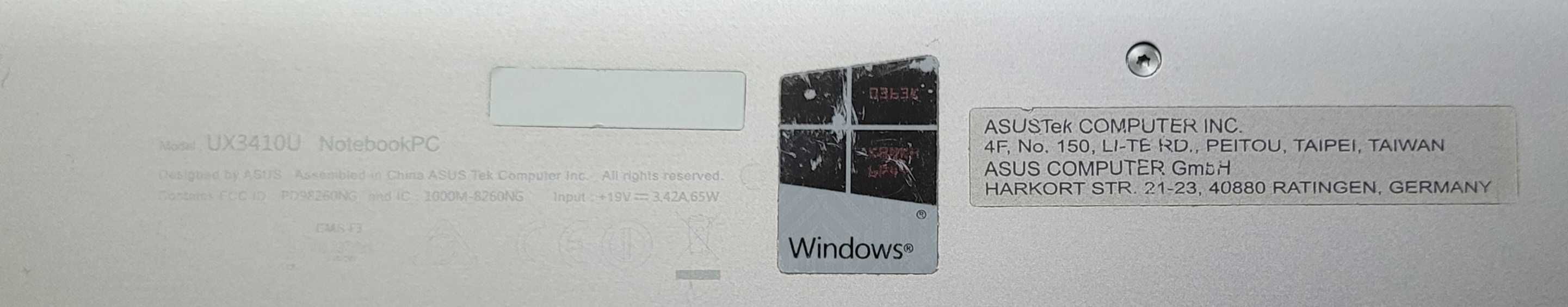 Ноутбук АSUS , модель UX34100