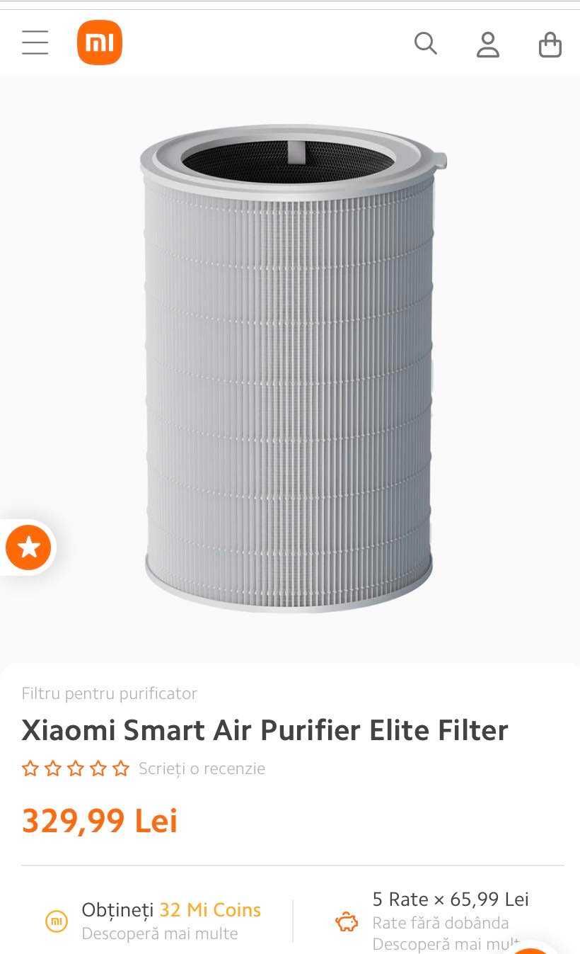 Filtru purificator Xiaomi Elite