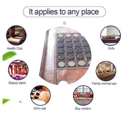 Saltea masaj 60 x150cm pietre jad și turmalina raze infrarosii