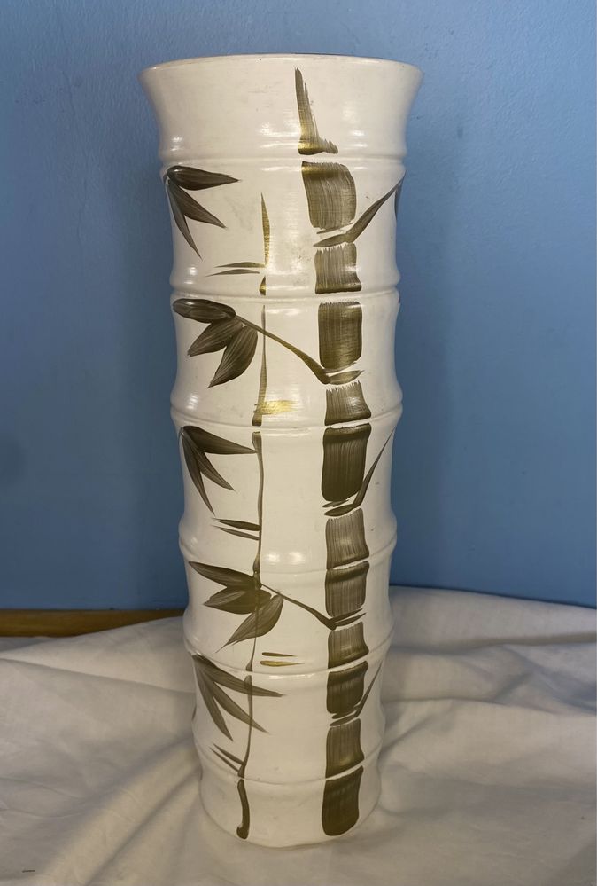 Керамическая японская ваза. Бамбук