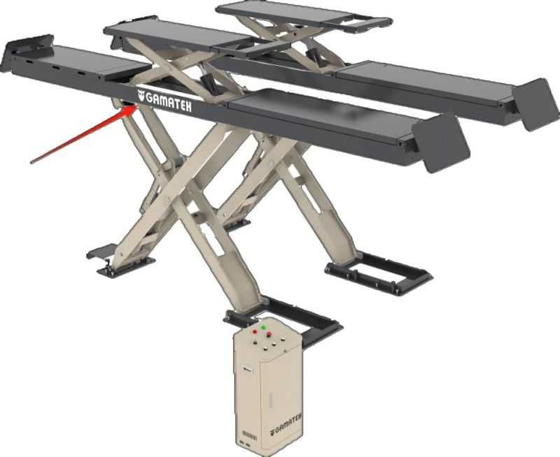Подемник ножичен 4 тона, високоповдигащ с вторичен лифт TS401.HR