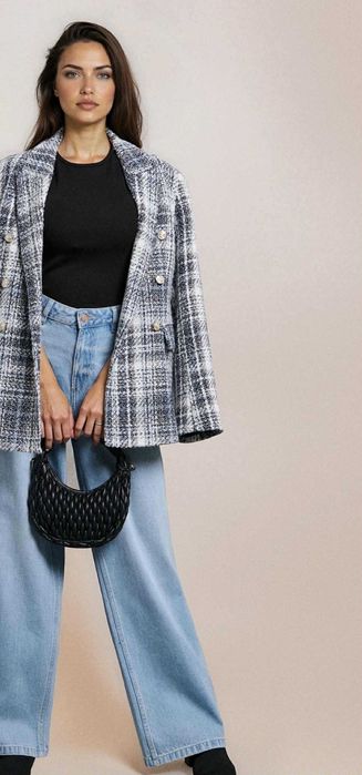 Ново с етикет!ХС! Дълго дебело сако с подплата