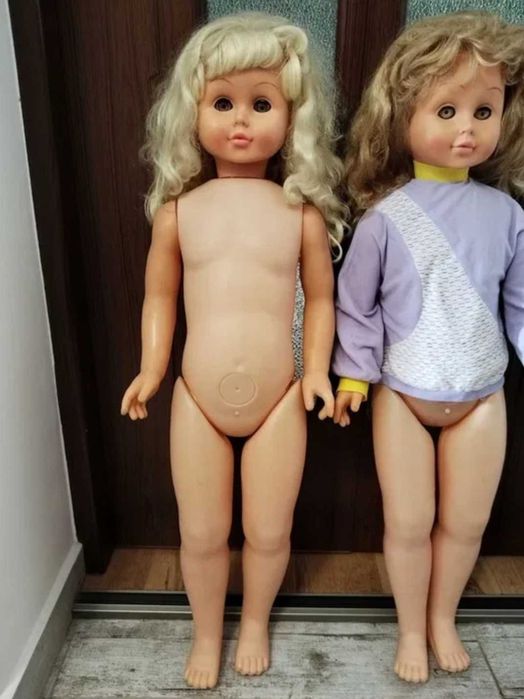 Lot papusi vechi Aradeanca 85 cm, De colectie, Perioada comunista RSR