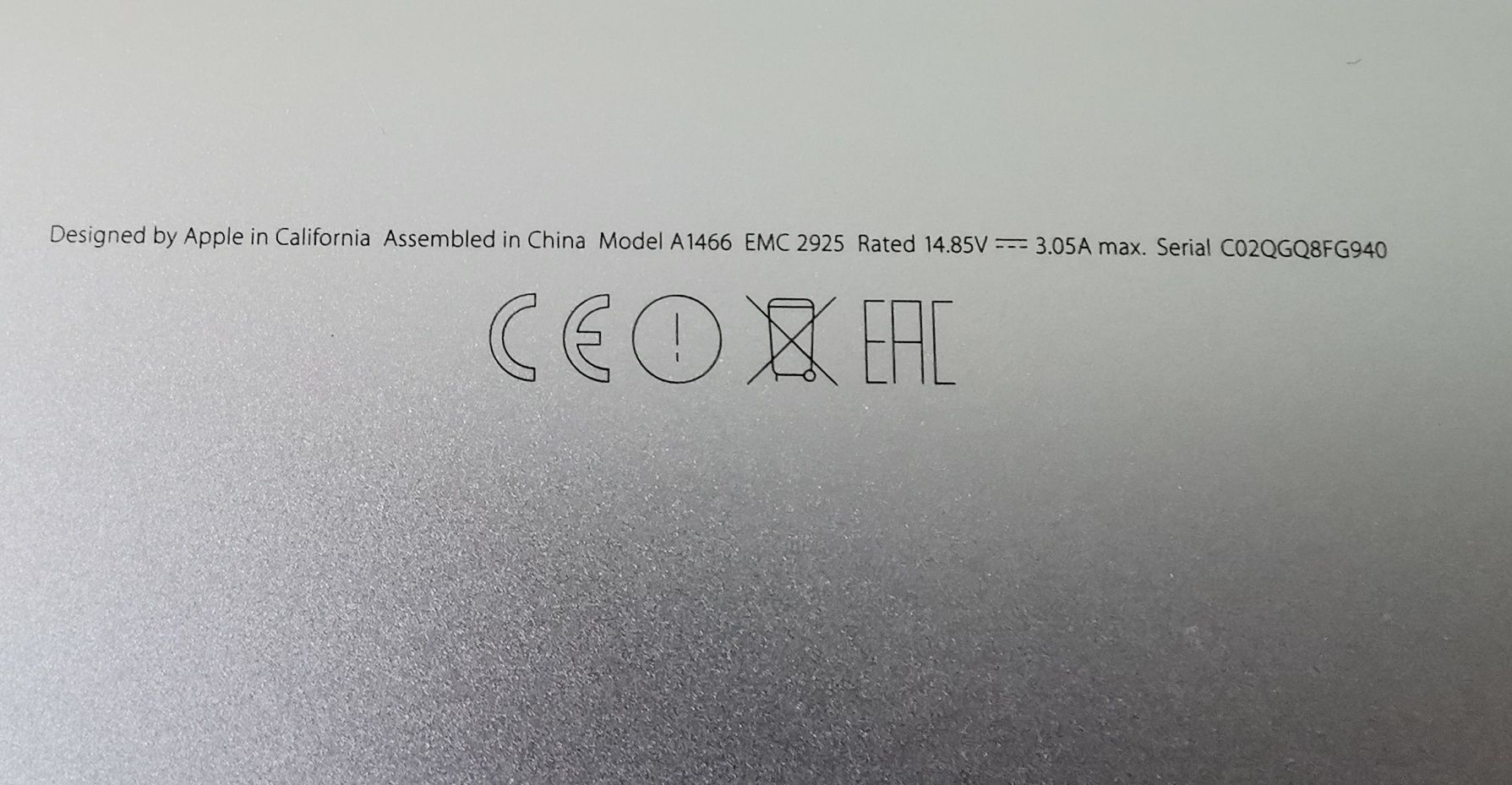 Macbook Air A 1466 an 2015