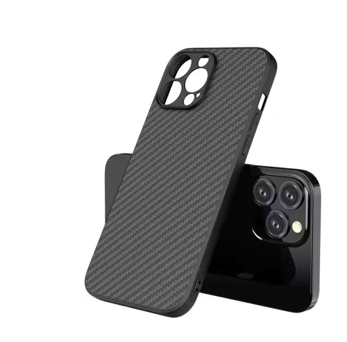 Iphone 12/13/14/15/16 PRO MAX PLUS Husa Subtire 02mm Carbon Style Blak