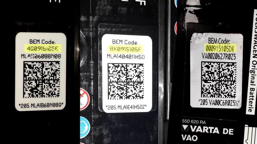 Codare baterie auto EFB sau AGM pe masini BMW sau VAG