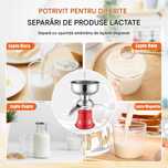 Separator Smantana Aparat Degresat Lapte Procesare 50L/h 5L 30W SB