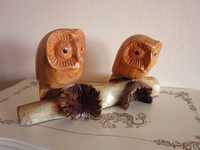 cadou rar Două bufnițe sculptura lemn Owl Romance -Yudi Suardi, Bali