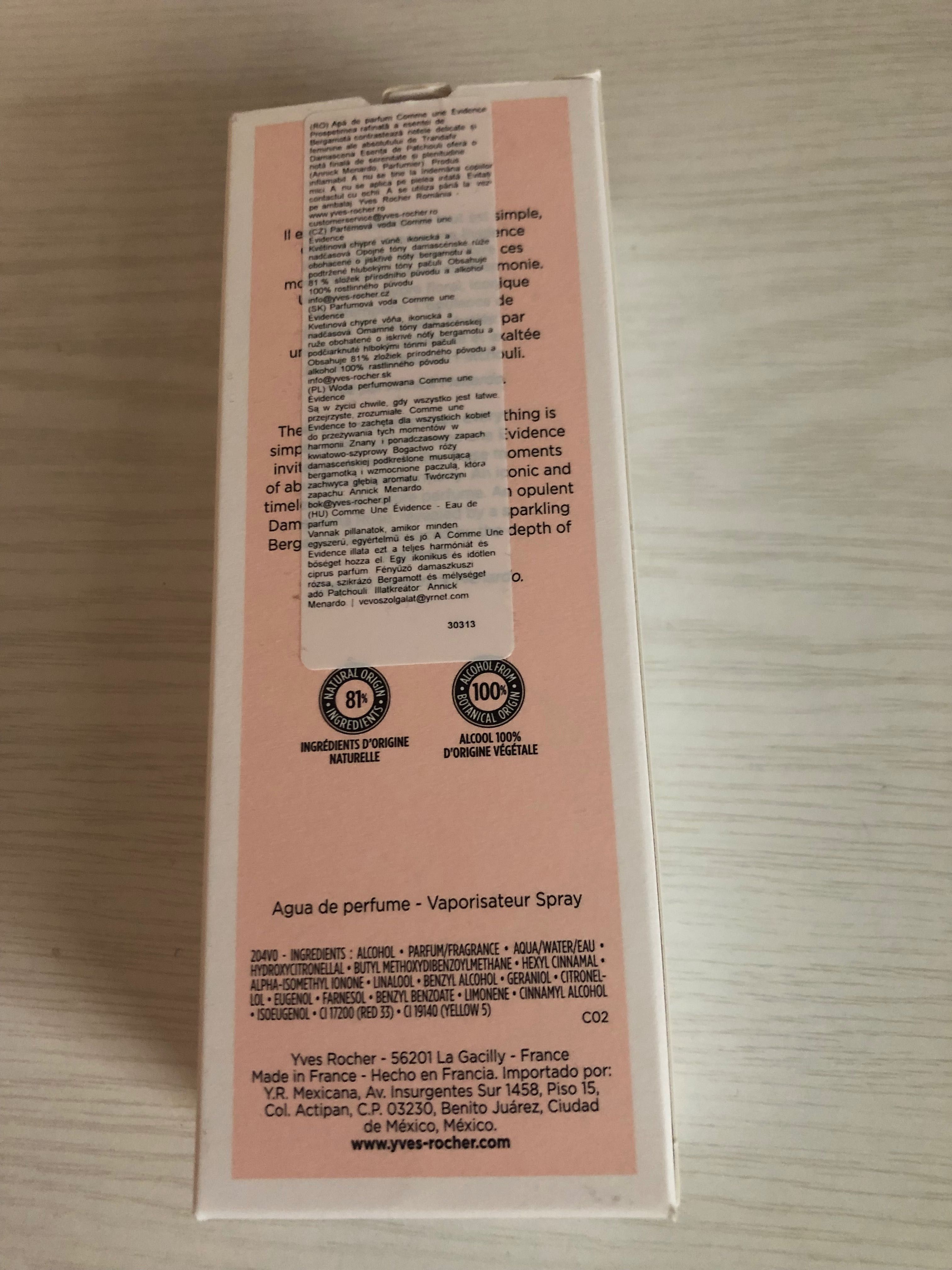 Vand parfum Evidence Yves Rocher 100 ml