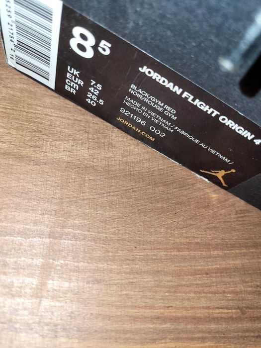 Sneaker Air Jordan Flight Origin 4 Black 42