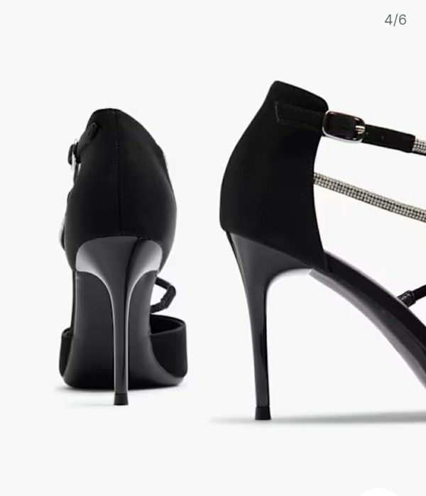 Pantofi negri cu pietri Deichman marime 37