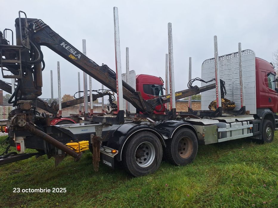 Scania R 2011 macara Kesla transport Forestier macara bustean