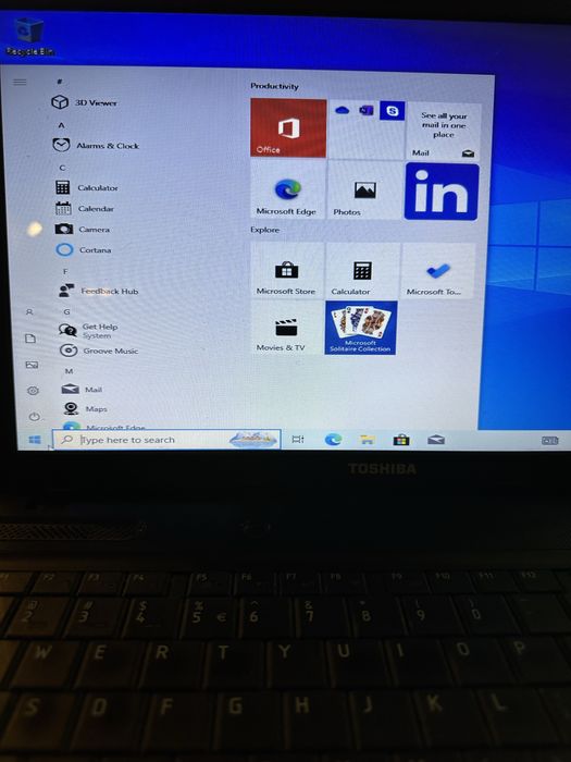 Vand leptop Toshiba