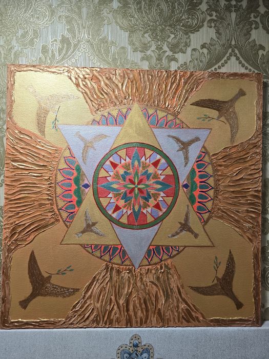 Мандала ручной работы.