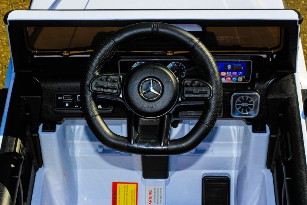 Masinuta electrica pentru copii Mercedes G63 AMG 2x25W NOUA #ALB