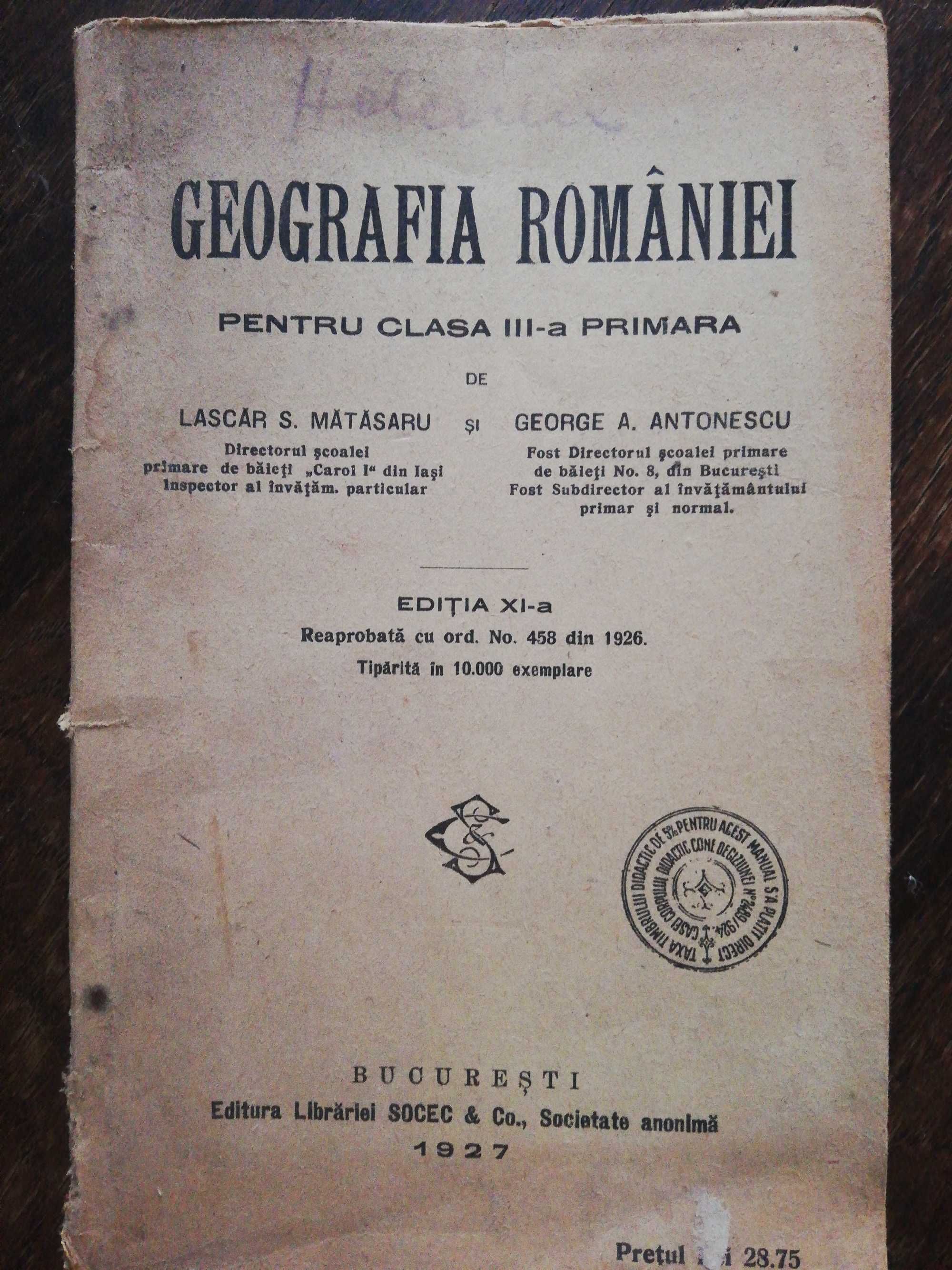 Geografia României - 1927